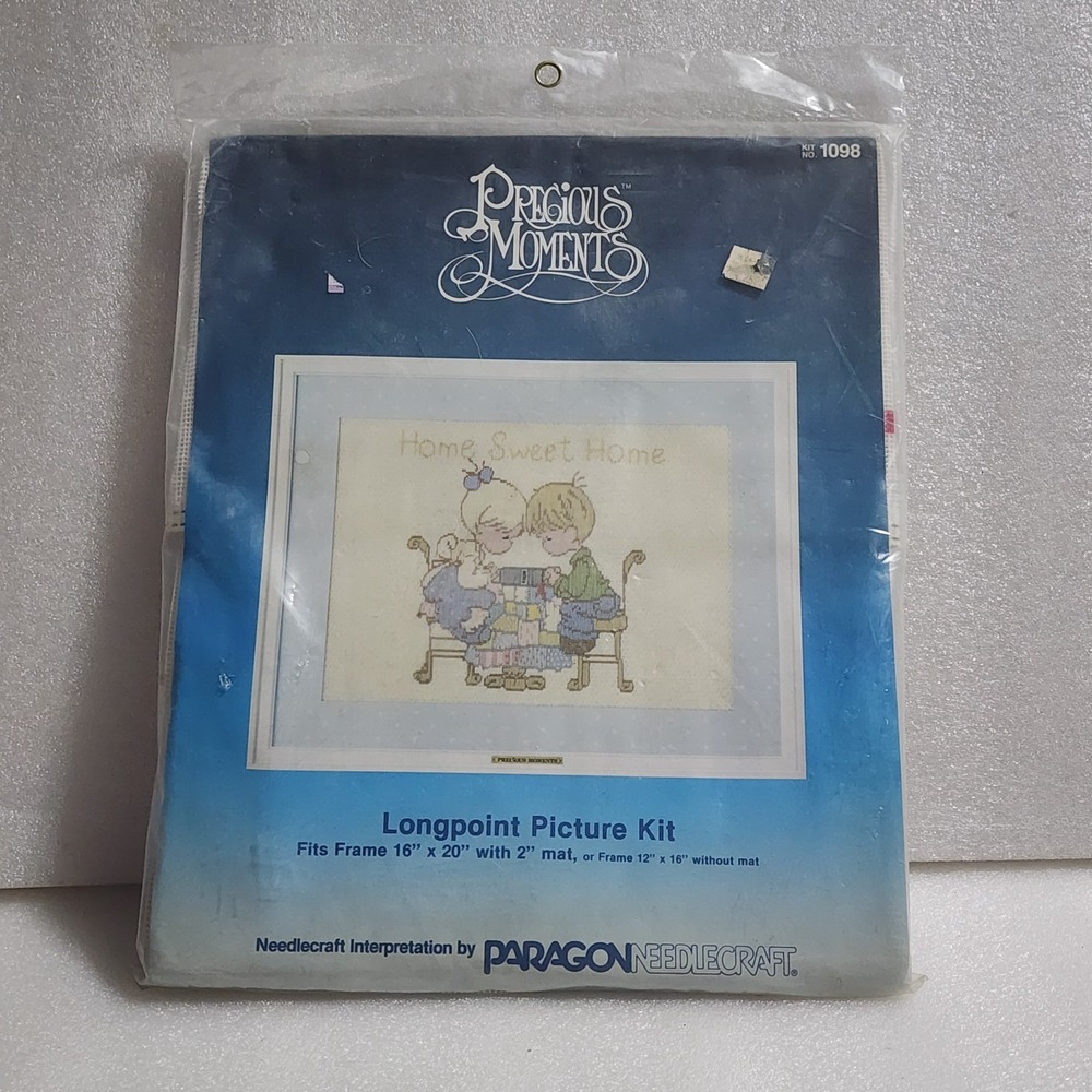 Precious Moments Longpoint Picture Kit No. 1098 Home Sweet Home Paragon 1984 New